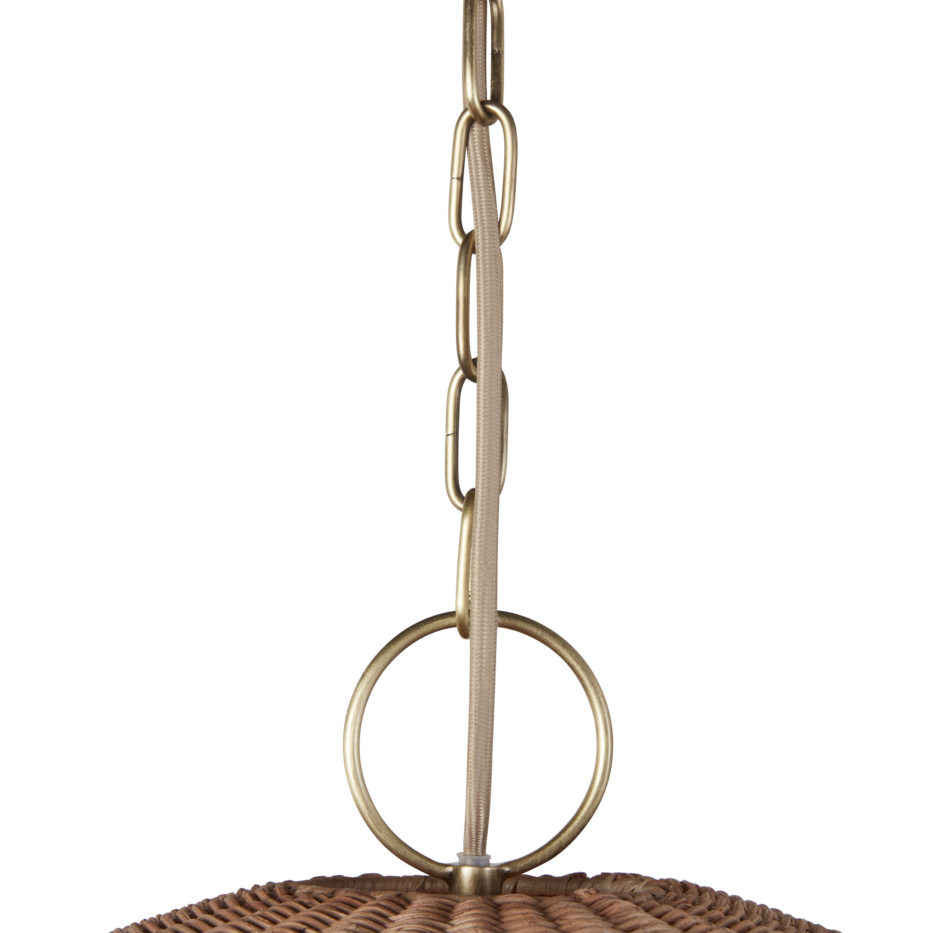 Miramar Rattan Round Chandelier large image 