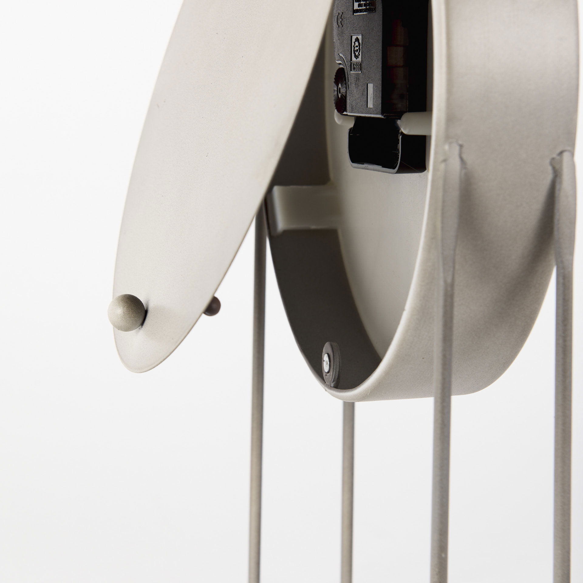 Aurus Matte Gray Metal Table Clock, by Mercana, 7.87" length x 4.72" width x 12.4" height View 8