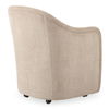 Drava Rolling Dining Chair Beige, by Moe's Home, 26" width x 32.5" height x 26" depth thumbnail 5