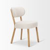 Owen Dining Chair with Medium Brown Wood and Beige Fabric thumbnail 7