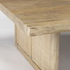 Grier  42' Square Light Brown Wood with Cane Coffee Table thumbnail 6