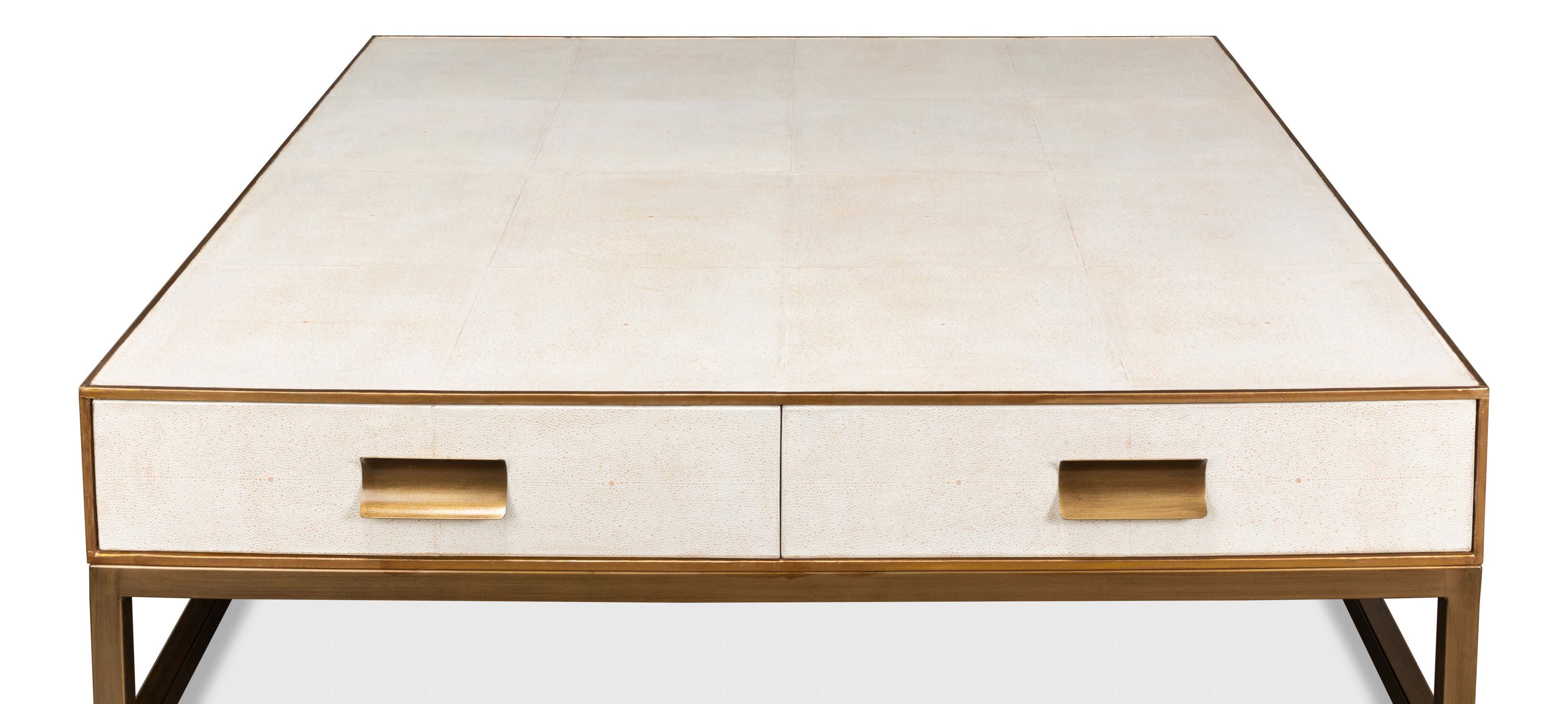 Gideon Shagreen Sq.Coffee Table, White large image 