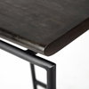Givens Low Back 32in Seat Bar Stool | Black Wood with Black Metal, Counter & Bar Stool by Mercana, 14" length x 15.8" width x 32" height thumbnail 9