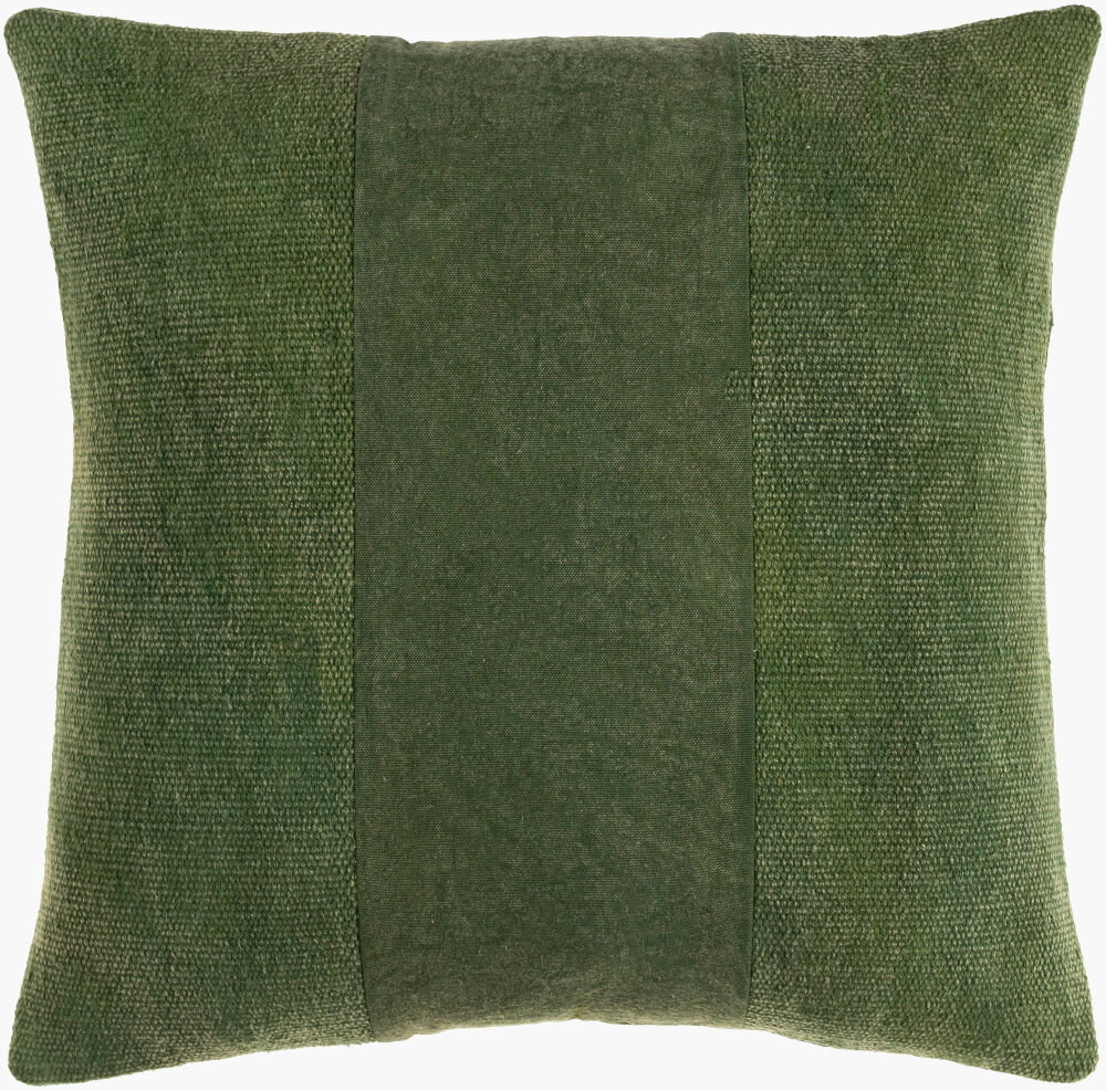 Washed Stripe Accent Pillow, Decorative Pillow by Surya, 18" length x 18" width