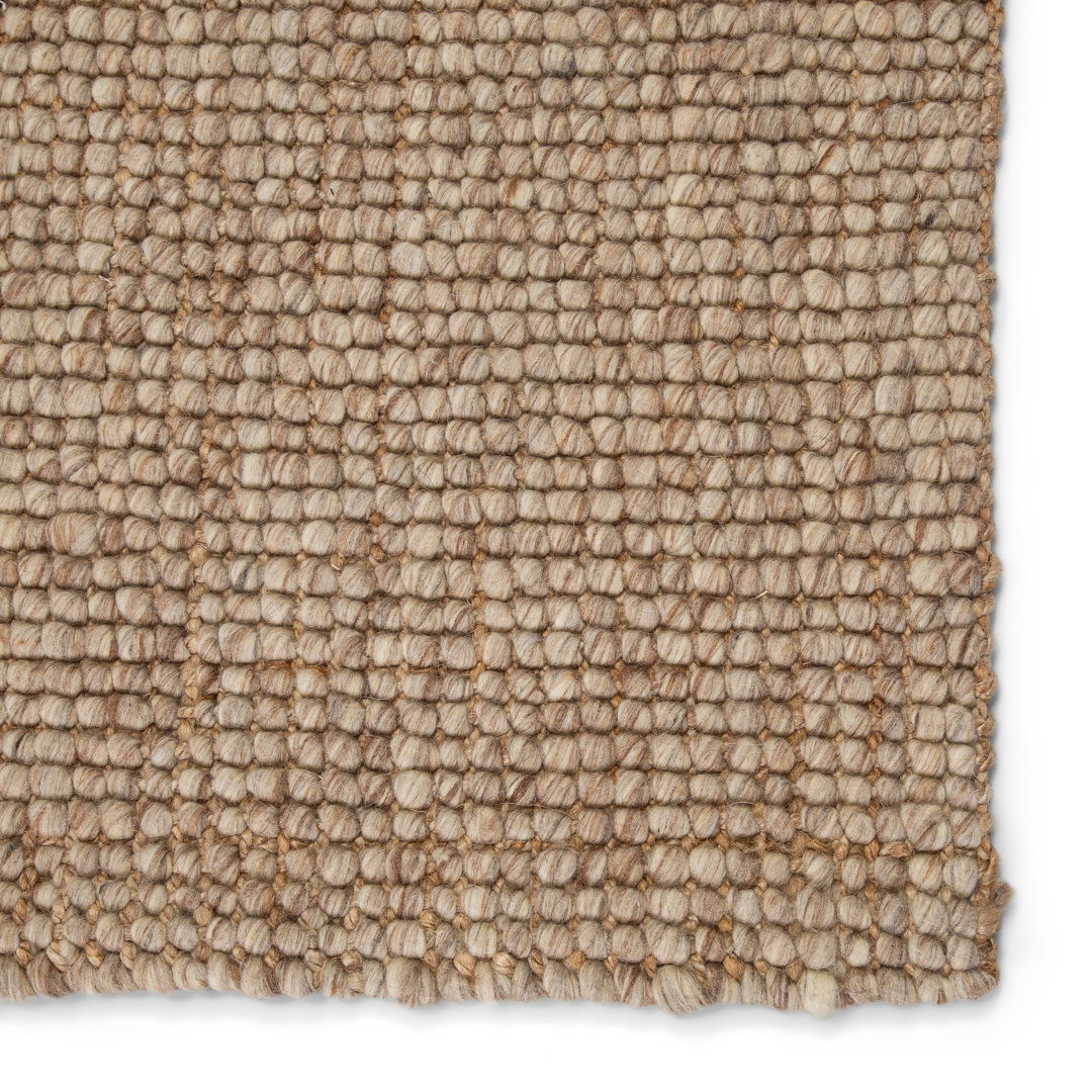 Oceana Natural Solid Light Gray/ Tan Area Rug large image 