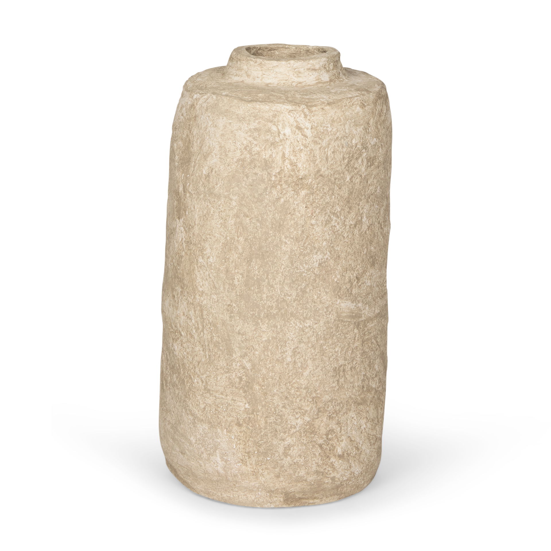 Rama Small Beige Paper Mache Floor Vase large image 