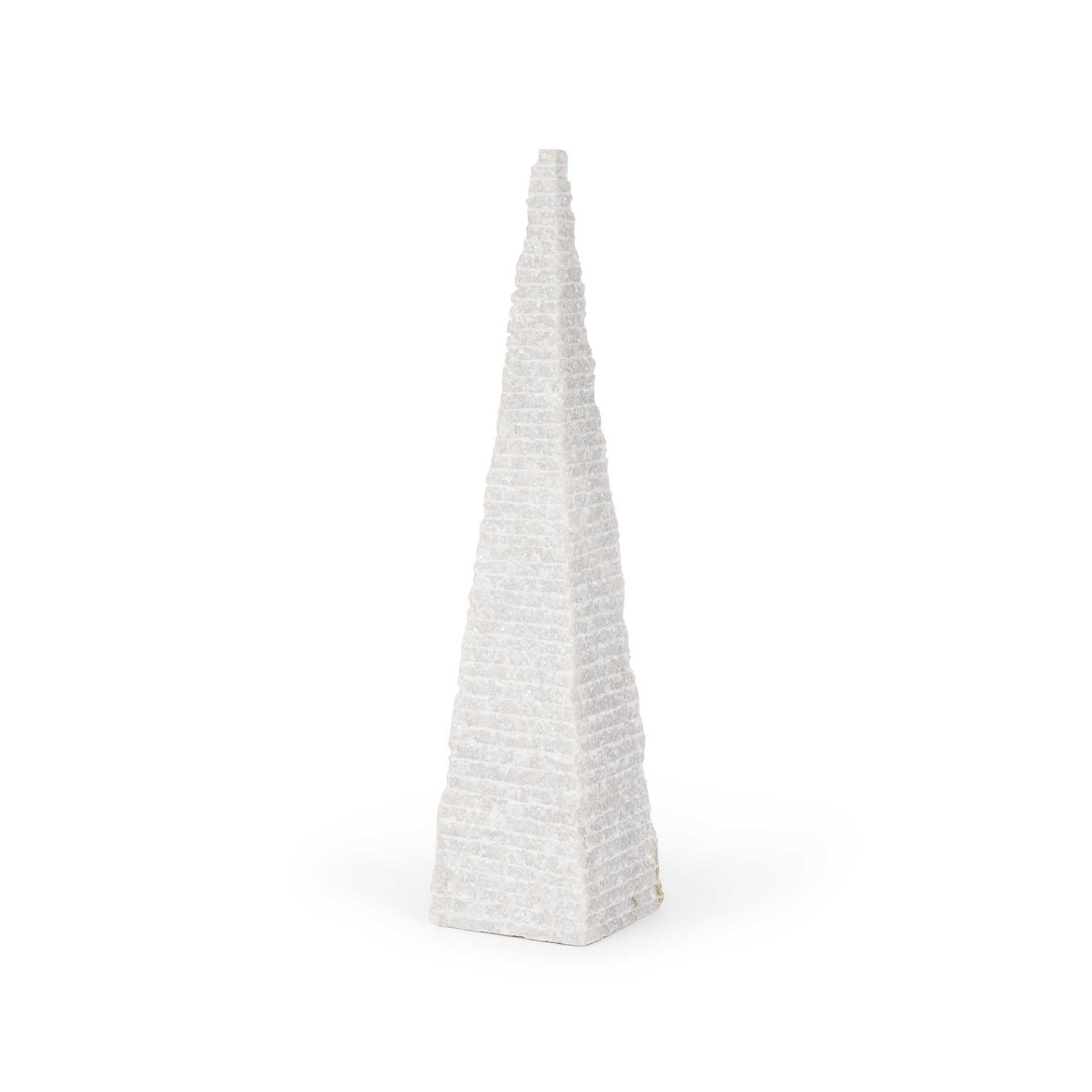 Pyramis White Rough Marble Obelisk 16' large image 