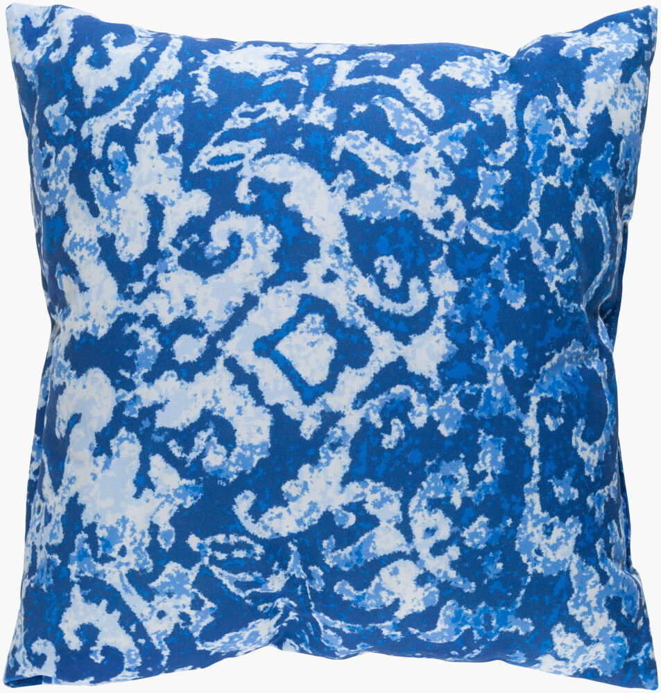 Indigo Blues Accent Pillow, Decorative Pillow by Surya, 18" length x 18" width