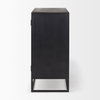 Sloan 40.0W Black Wood with Black Metal Frame Accent Cabinet, Cabinets & Chest by Mercana, 40" length x 17.5" width x 36.25" height thumbnail 4