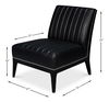 Agave Slipper Chair,Distilled Lthr, Blk thumbnail 14