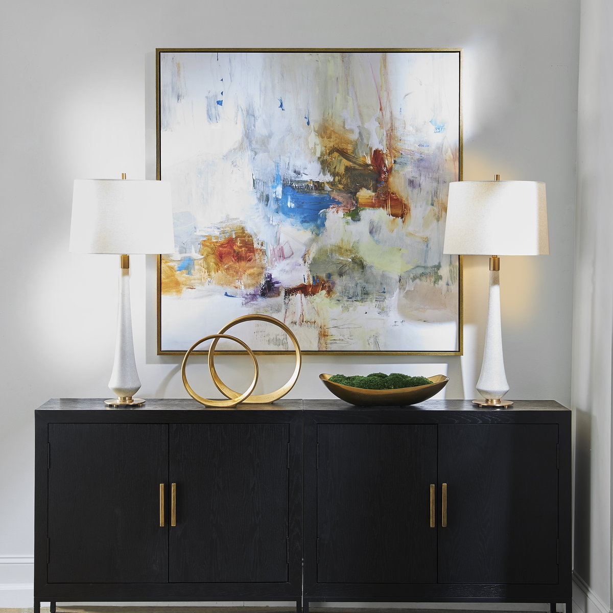 In The Beginning Framed Abstract Art, by Uttermost, 49.5" width x 49.5" height x 2" depth View 2