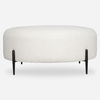 Arles Large Plush White Ottoman thumbnail 0