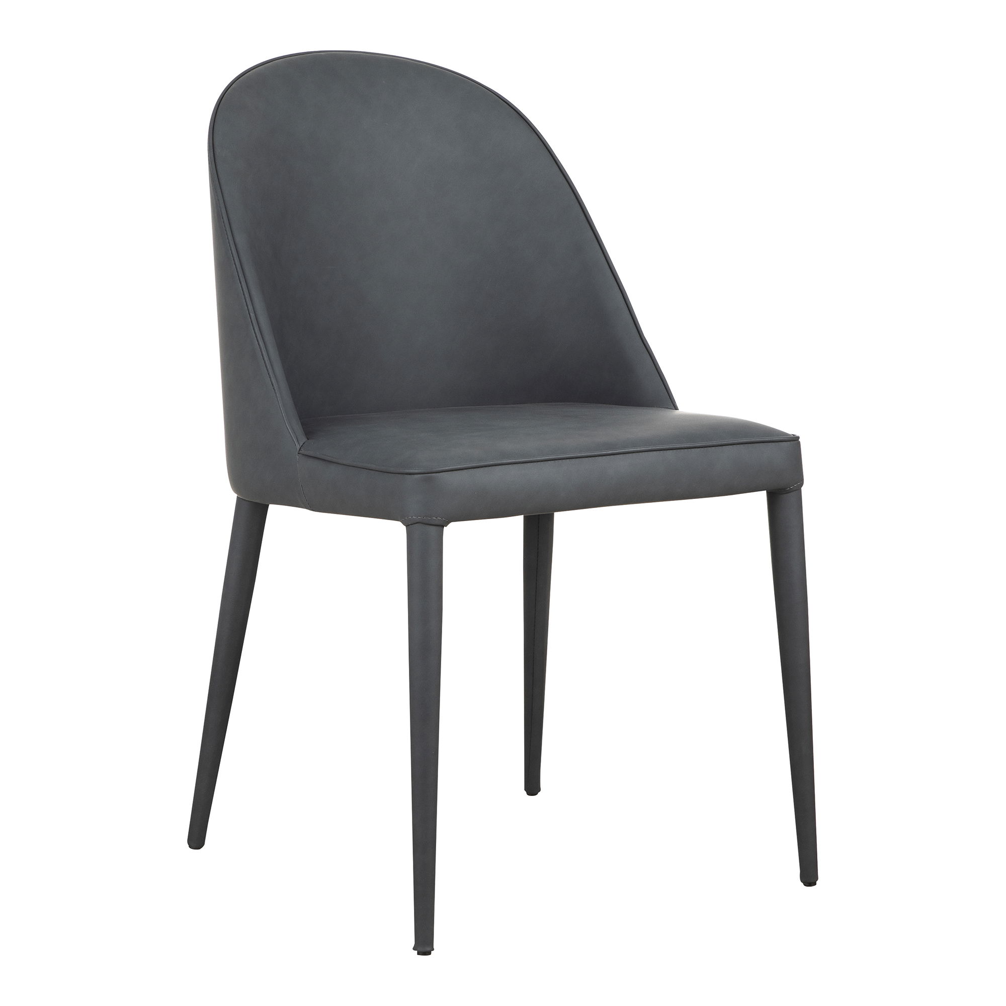 Burton Dining Chair Black Fade Vegan Leather - Set Of Two large image 