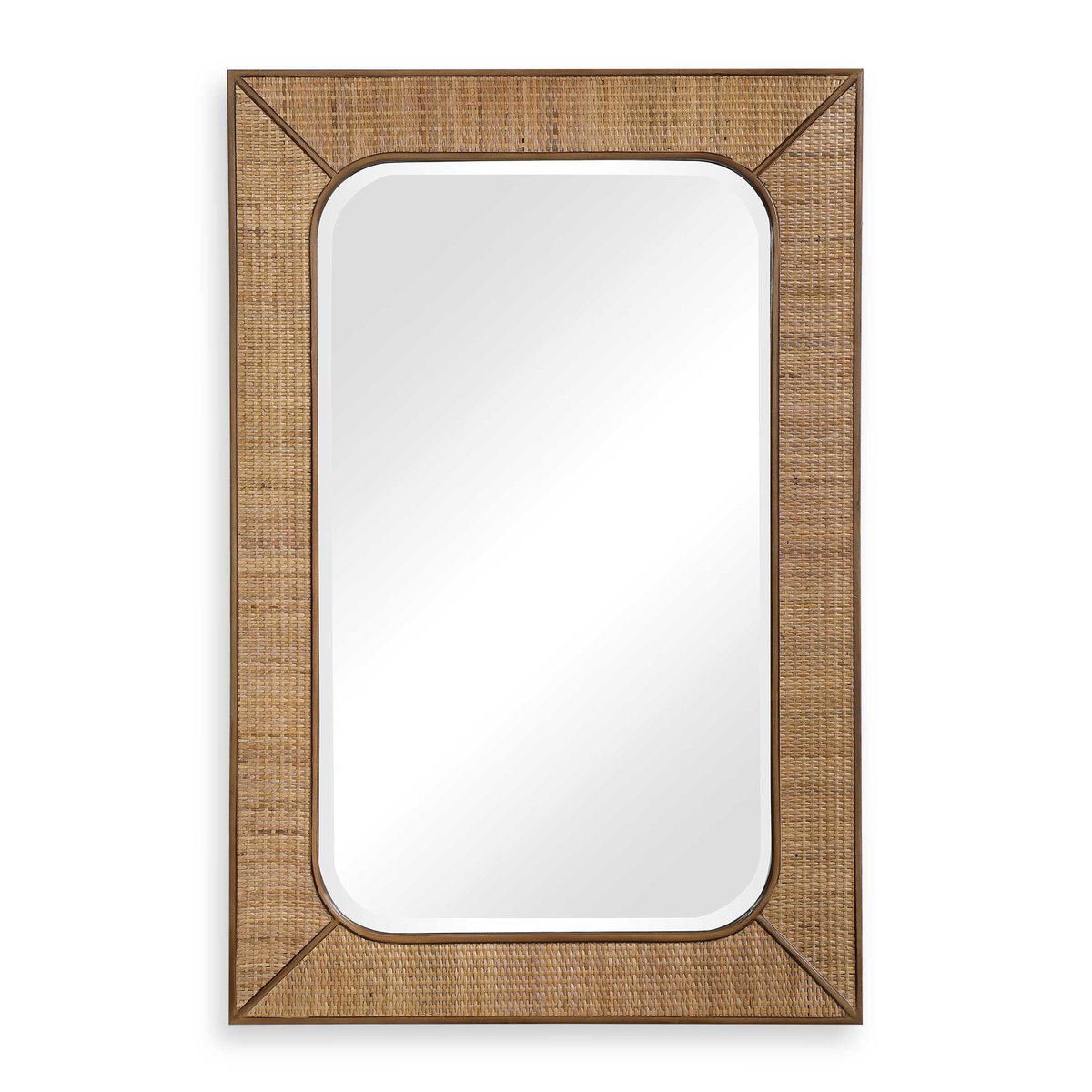 Tahiti Rattan Mirror, by Uttermost, 28" width x 42" height x 1.25" depth View 1