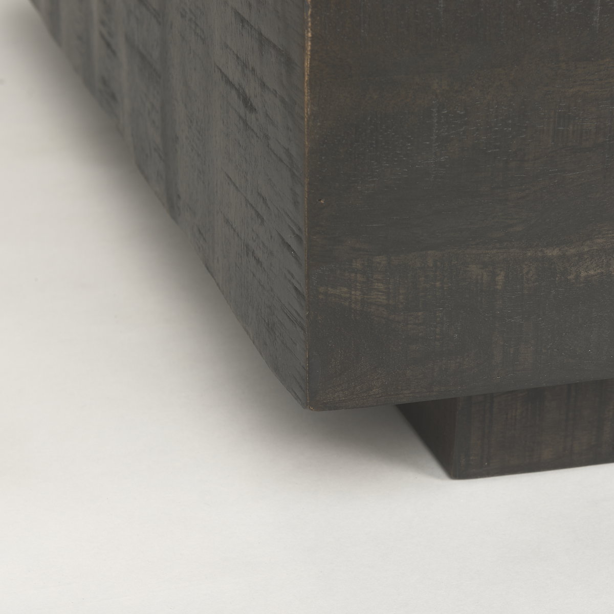 Hayden Dark Brown Wood Square Coffee Table, by Mercana, 48" length x 48" width x 16" height View 8