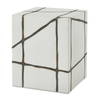 Rocklyn White Cube Garden Stool, Side & End Table by Uttermost, 13" width x 16.25" height x 13" depth thumbnail 1