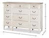 Dalmar Bungalow Dresser, Cabinets & Chest by Sarreid, 63" length x 19" width x 45" height thumbnail 13