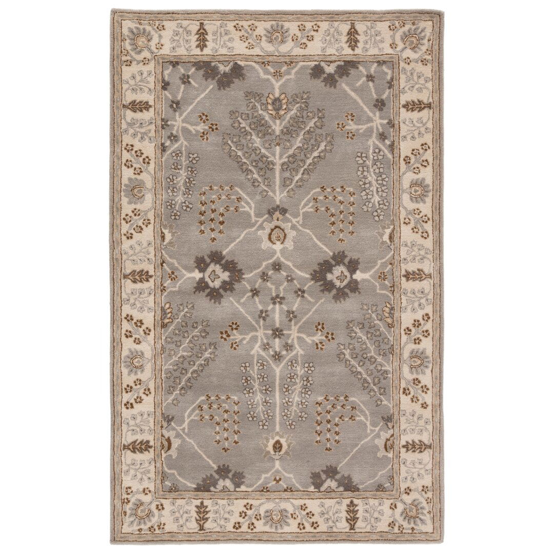 Poeme Hand-Tufted Gray/Ivory Area Rug large image 