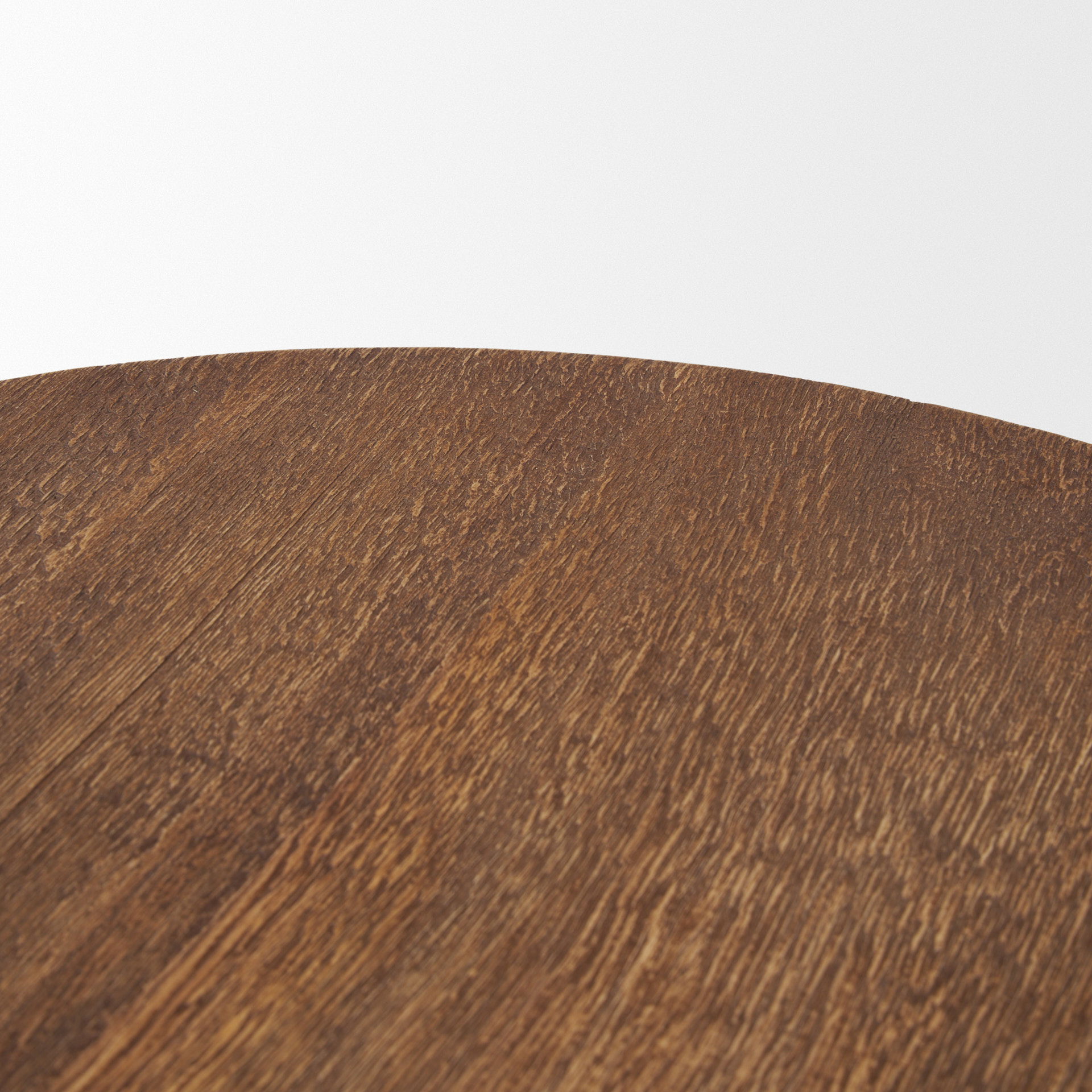 Waverly Round Light Brown Wood Scalloped Edged Trays large image 