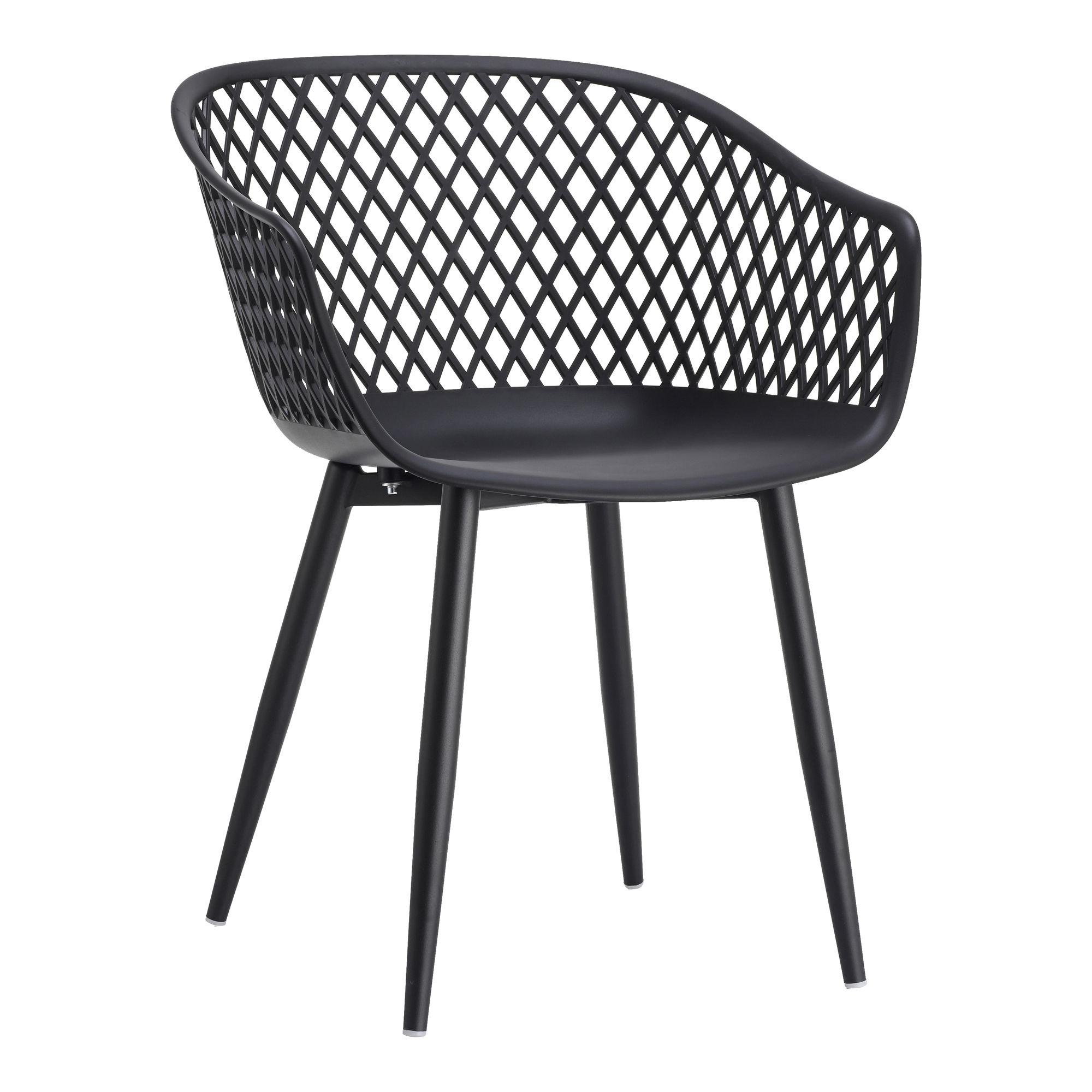 Piazza Outdoor Chair Black - Set Of Two, by Moe's Home, 1'11.5" width x 2'7.5" height x 1'10.5" depth View 5