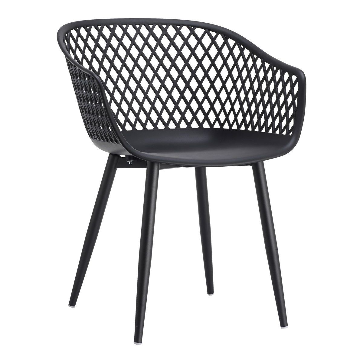 Piazza Outdoor Chair Black - Set Of Two, by Moe's Home, 1'11.5" width x 2'7.5" height x 1'10.5" depth View 5