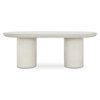 Rocca Dining Table Cream, by Moe's Home, 82.68" width x 30.12" height x 39.37" depth thumbnail 1