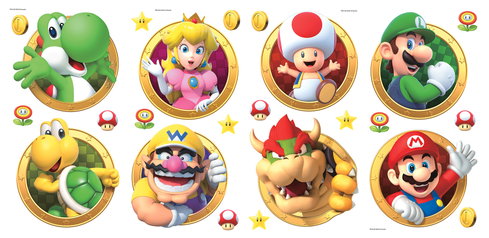 Super Mario Character Wall Decals