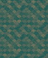 Mermaid Scales Teal & Gold Wallpaper, by York Wall, 33' length x 1'9" width x 0.02" depth thumbnail