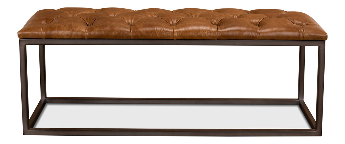 Cologne Long Stool, by Sarreid, 1'4" length x 4'4" width x 1'8" height View 2