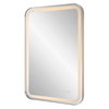 Crofton Lighted Nickel Vanity Mirror, by Uttermost, 1'10.25" width x 2'8.25" height x 2.12" depth thumbnail 6