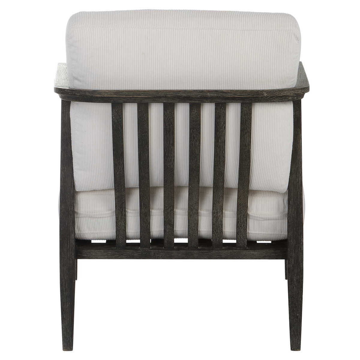 Brunei White Accent Chair, by Uttermost, 28.25" width x 32.5" height x 33.5" depth View 8