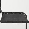 Berbick Open Back Dining Side Chair | Black Leather with Iron, Dining Chair by Mercana, 20.5" length x 24" width x 33" height thumbnail 12