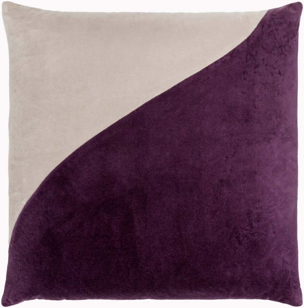 Cotton Velvet Accent Pillow, Decorative Pillow by Surya, 18" length x 18" width