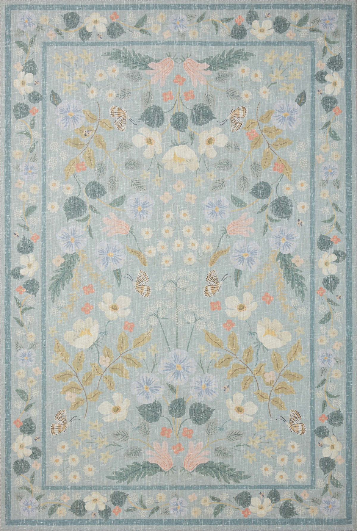 Rifle Paper Co. x Loloi Cotswolds Rug, 1'6" length x 1'6" width View 1
