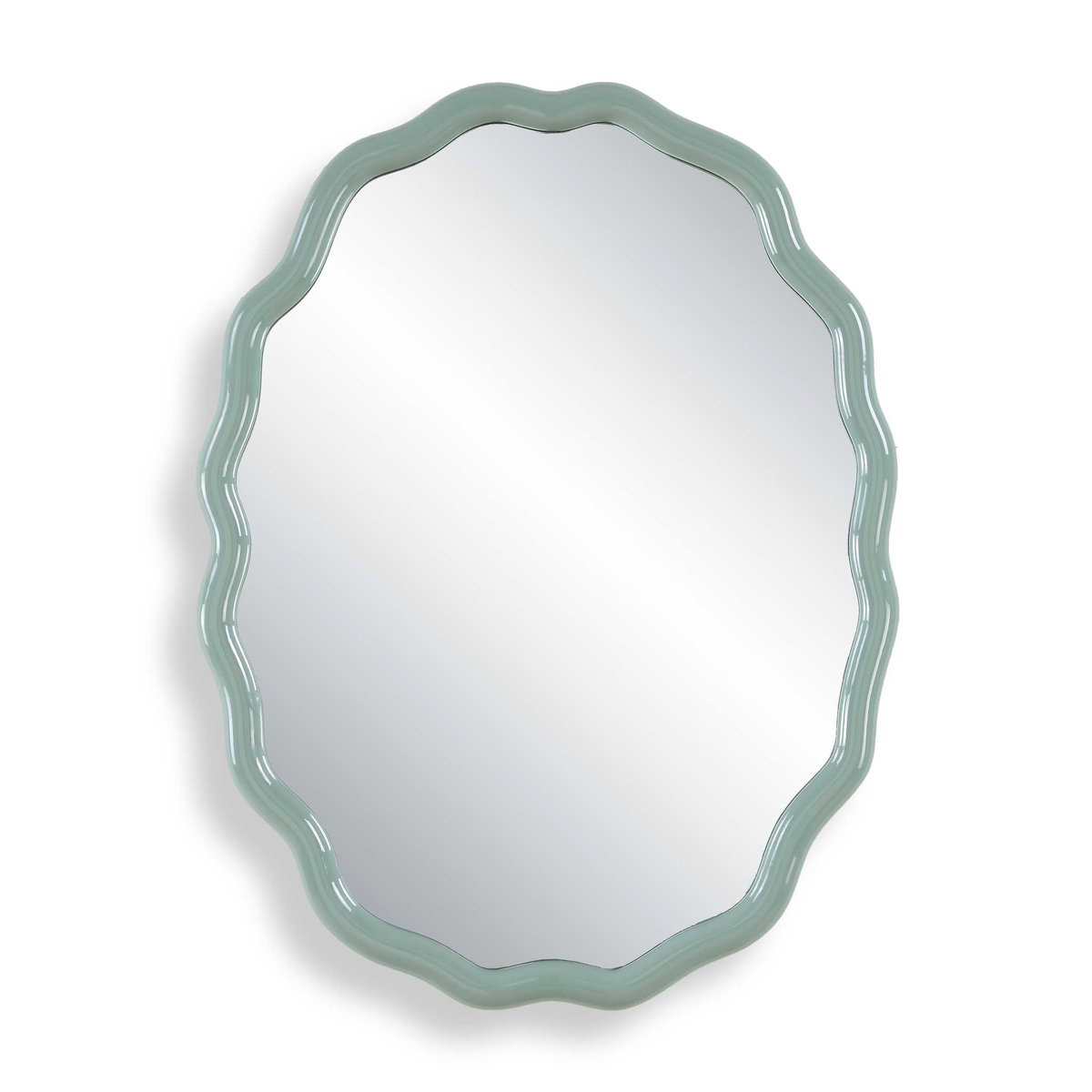 Isly Robin's Egg Blue Oval Mirror, by Uttermost, 24" width x 31.75" height x 1.25" depth View 1