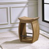 Connor Modern Wood Counter Stool, Counter & Bar Stool by Uttermost, 18" width x 25" height x 14" depth thumbnail 4