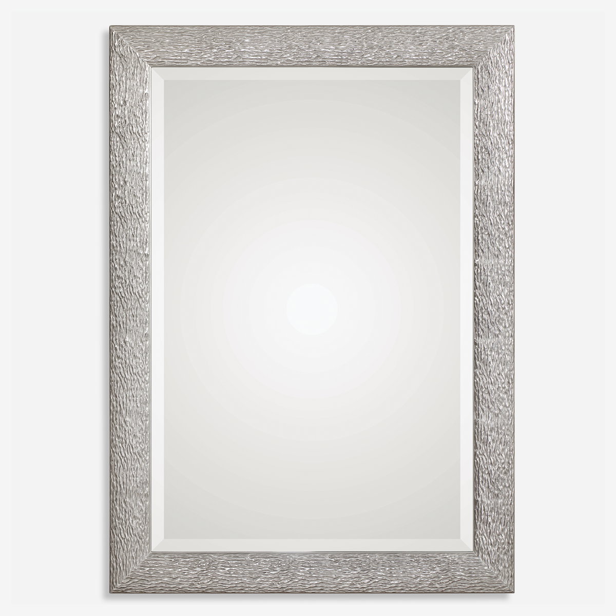 Mossley Metallic Silver Mirror, by Uttermost, 29.5" width x 41.5" height x 1" depth View 1