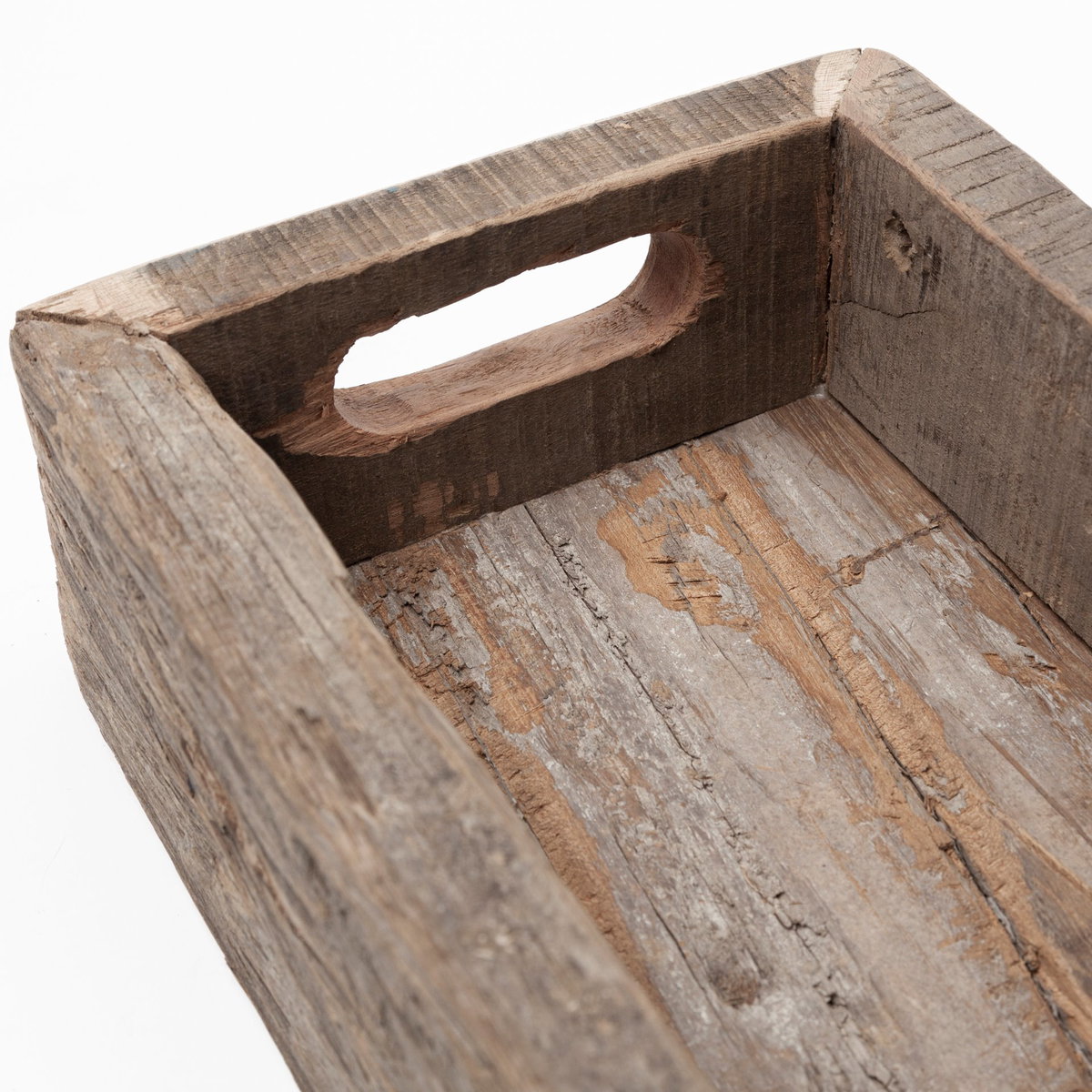 Vernon (Medium) 30L x 7W Brown Reclaimed Wood Tray, Decorative Tray by Mercana, 30" length x 7" width x 3" height View 6