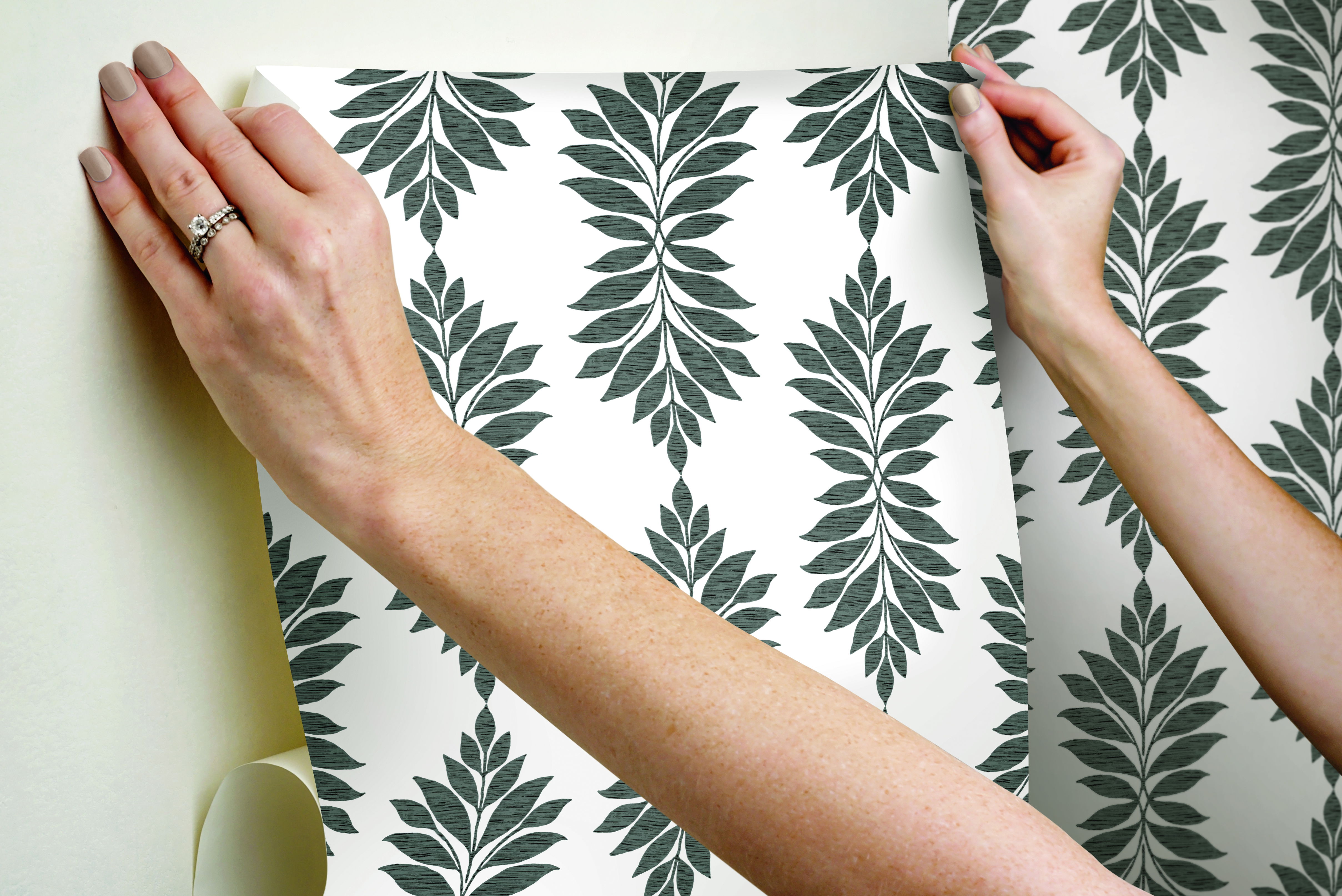 Broadsands Botanica Black Peel & Stick Wallpaper large image 