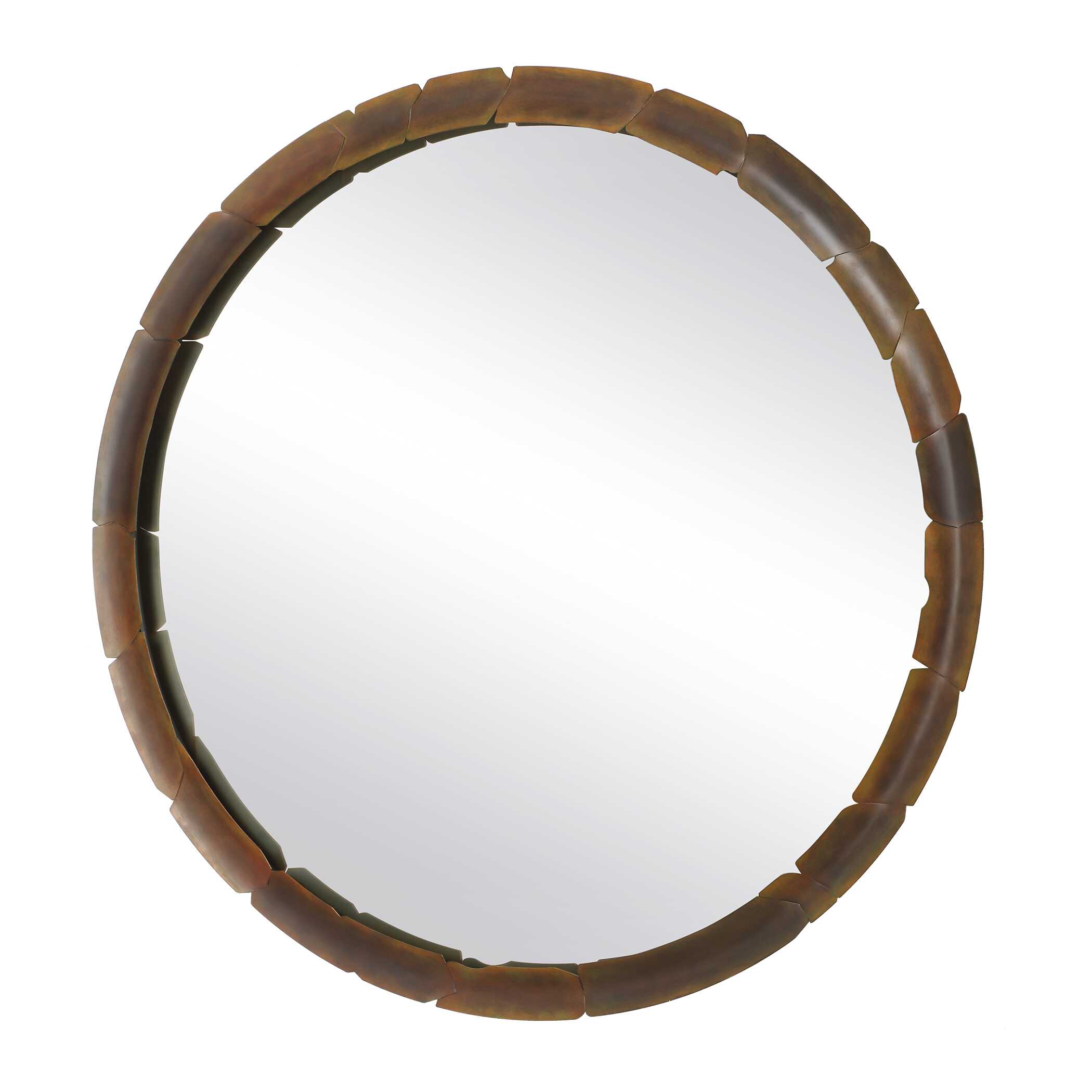 Auger Amber Glass Round Mirror Auger Amber Glass Round Mirror large image