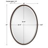 Sherise Bronze Oval Mirror thumbnail 2