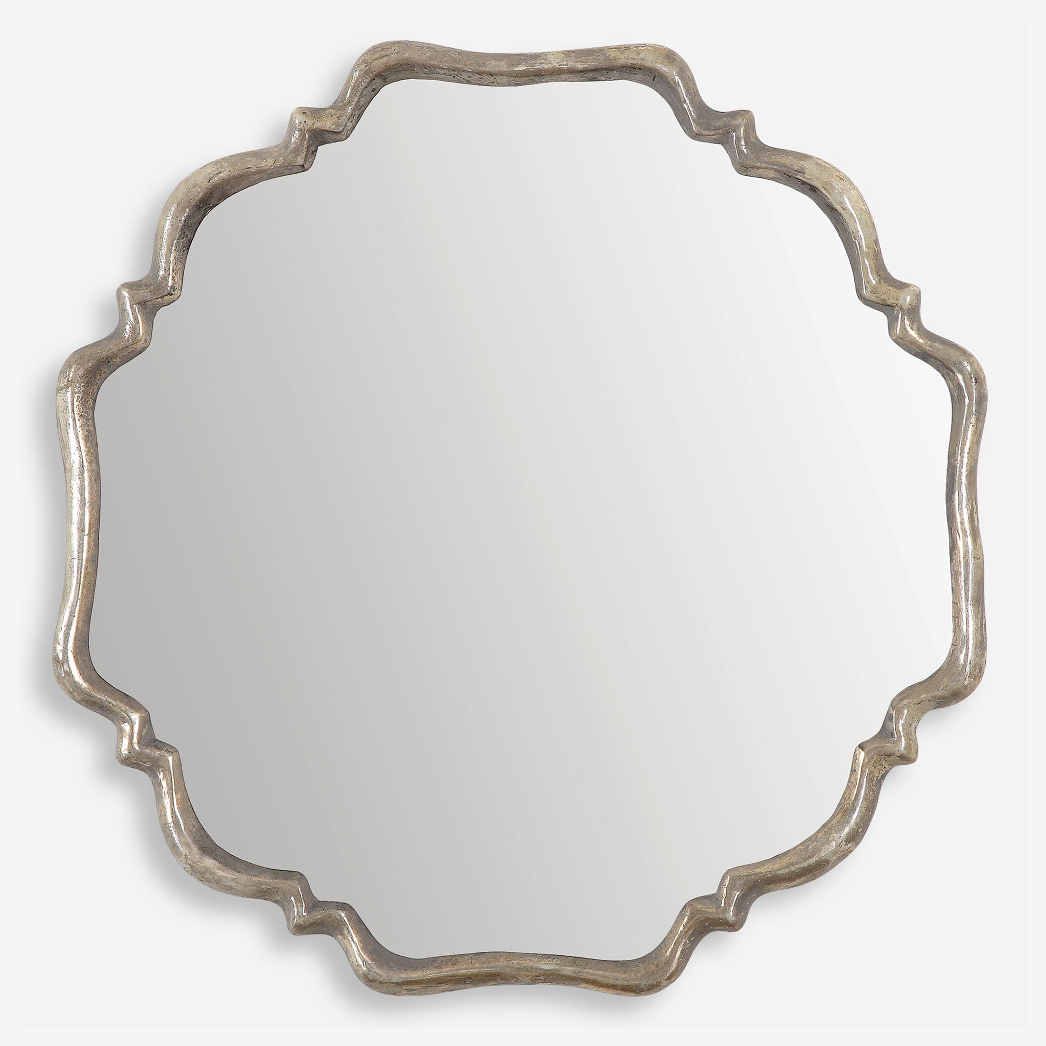 Valentia Silver Mirror, by Uttermost, 32" width x 32" height x 2" depth View 1