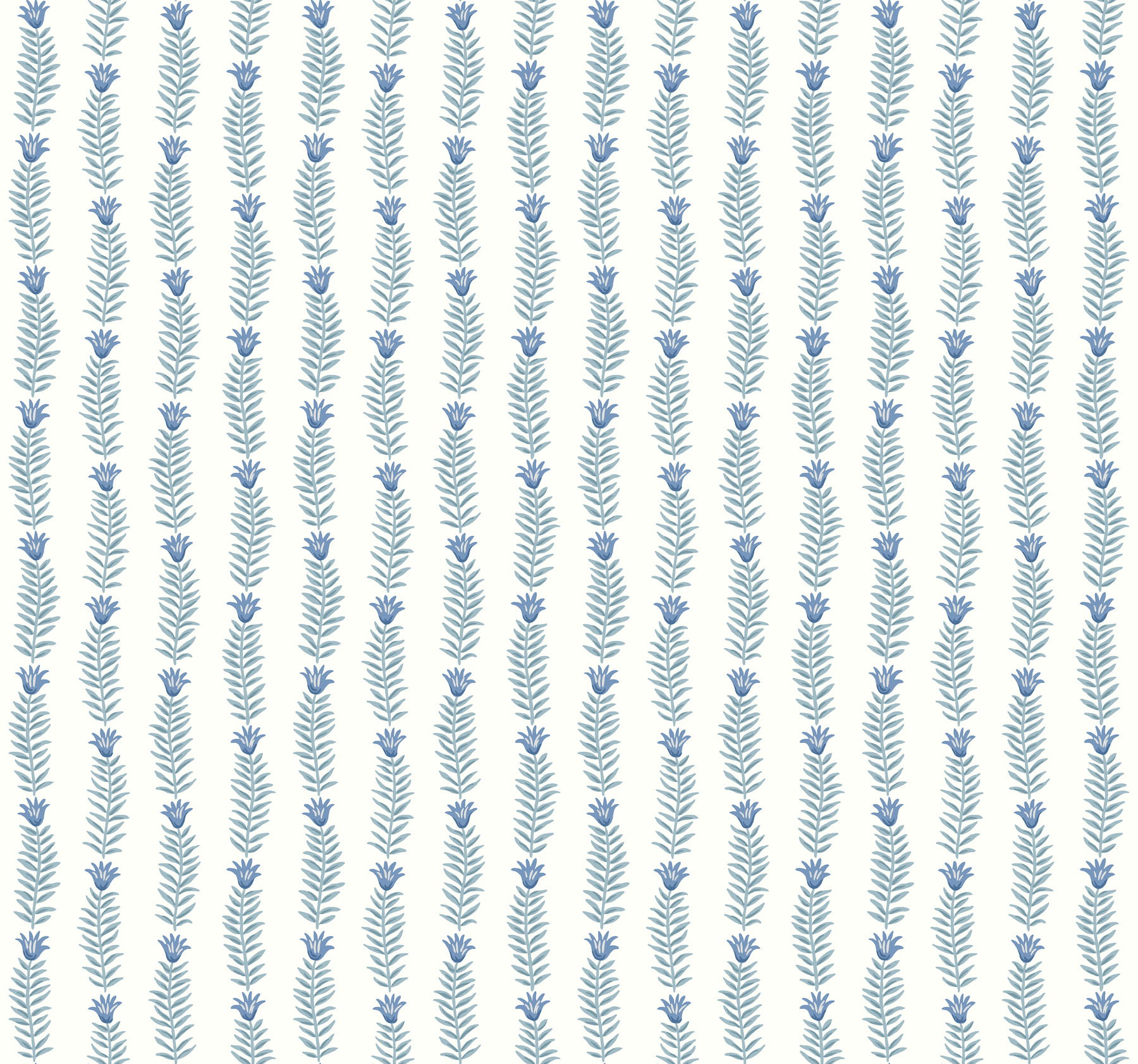 Eden White & Blue Wallpaper, by York Wall, 27' length x 2'3" width x 0.02" depth View 1