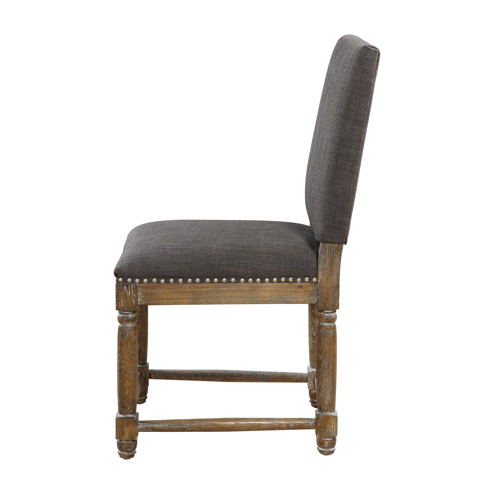 Laurens Gray Accent Chair, Furniture by Uttermost, 19" width x 38" height x 23.5" depth View 5