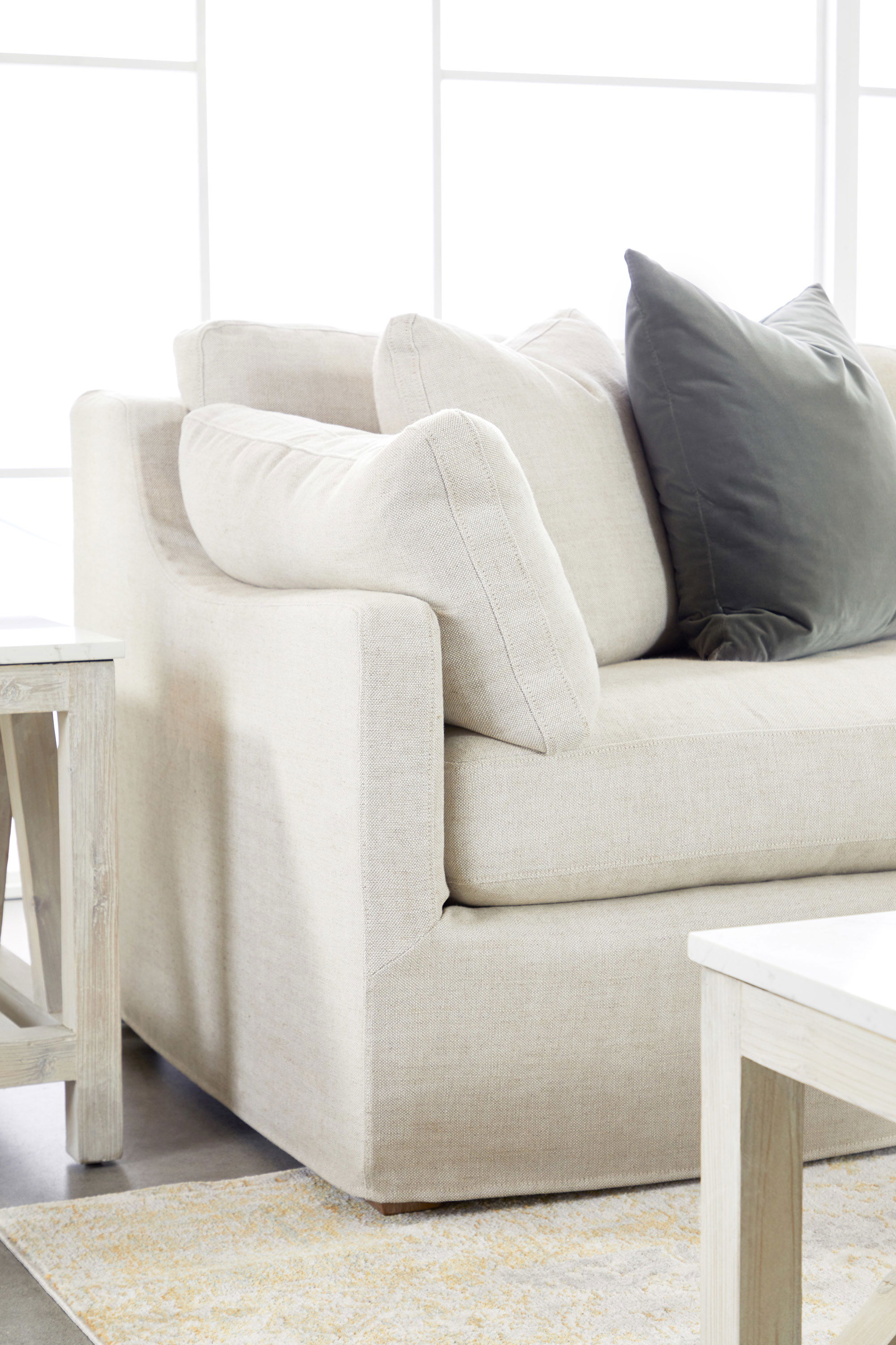 Lena Modular Slipcover 2-Seat Left Slope Arm Sofa Lena Modular Slipcover 2-Seat Left Slope Arm Sofa large image