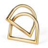 Locke Large Gold Metal Decorative Object, by Mercana, 5.91" length x 5.91" width x 6.1" height thumbnail 1