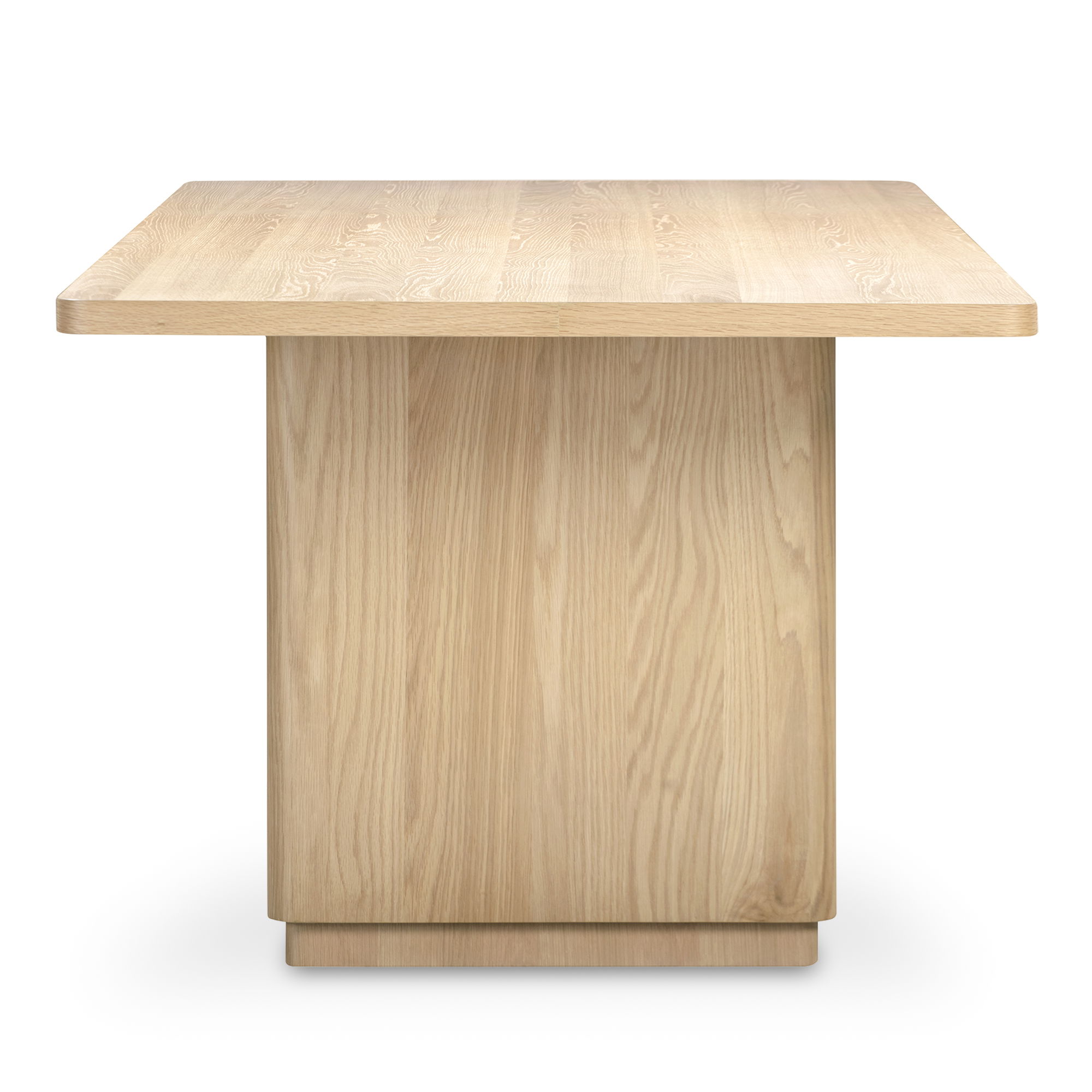 Round Off Small Dining Table Nastural Oak, by Moe's Home, 88" width x 29" height x 39" depth View 3
