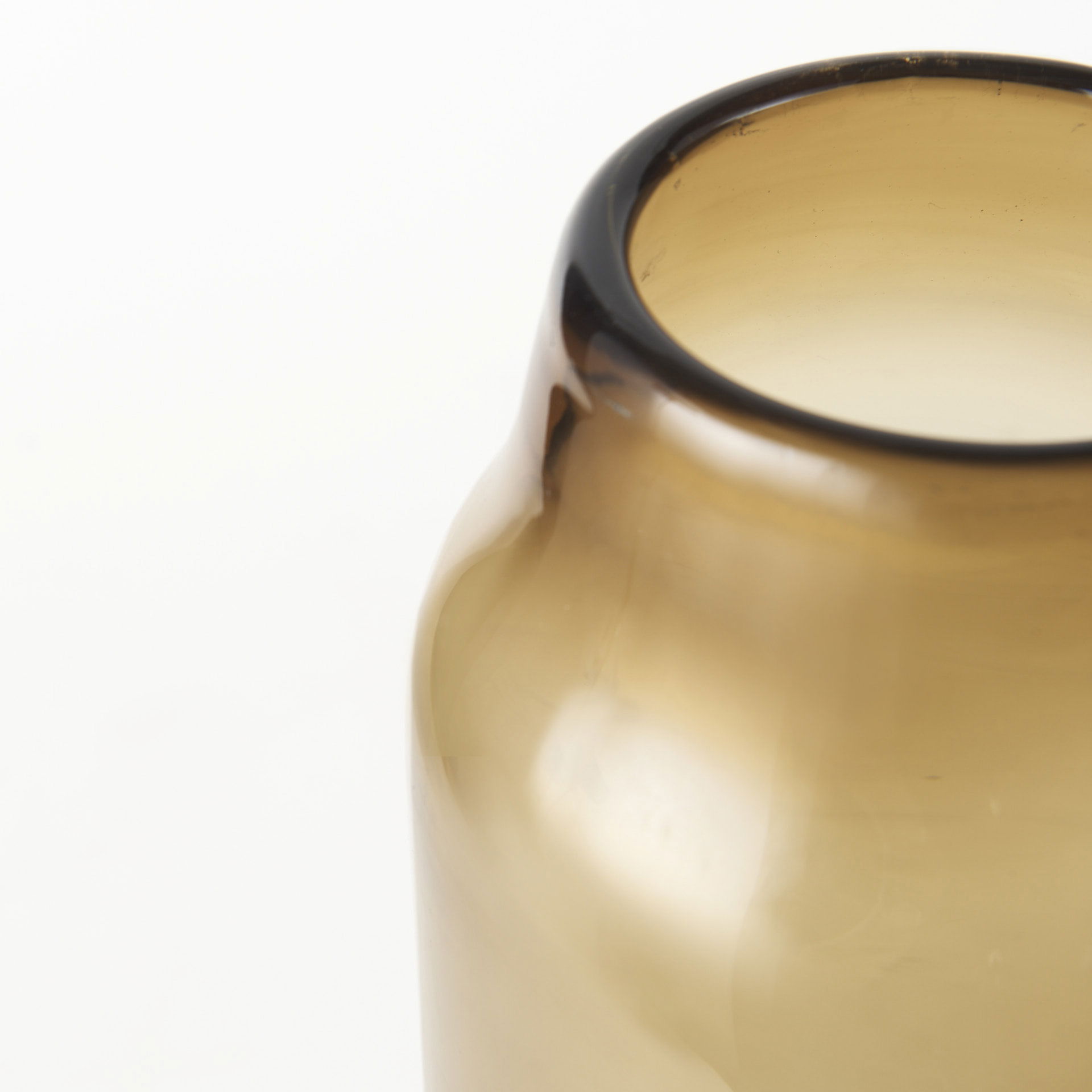 Amrita 4.8L x 4.8W x 16.0H Golden Brown Glass Vase large image 
