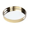 Serkis 15L x 15W Gold Metal Mirrored Base Round Tray thumbnail 0