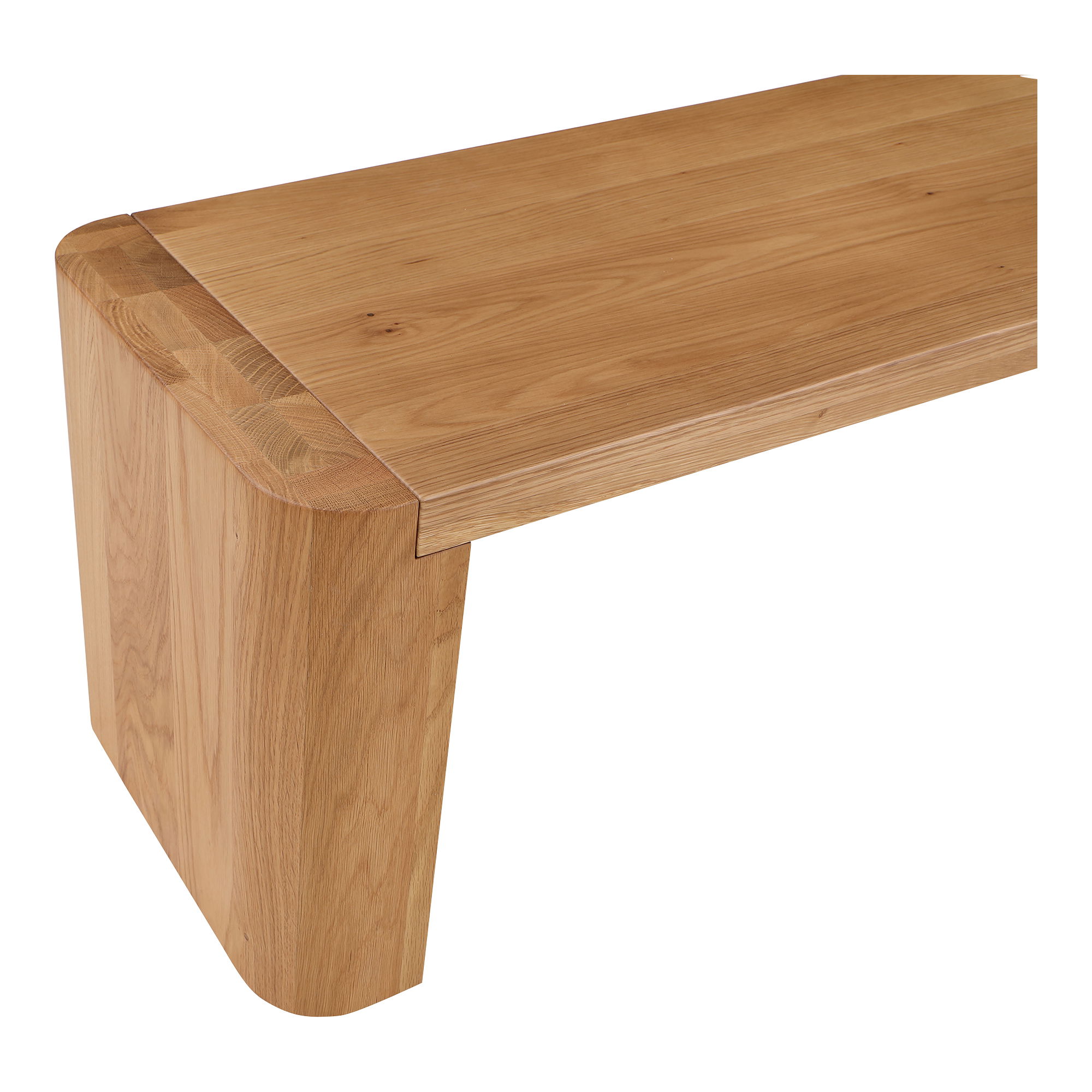 Post Small Dining Bench Natural, Benche by Moe's Home, 62" width x 17" height x 16" depth View 5